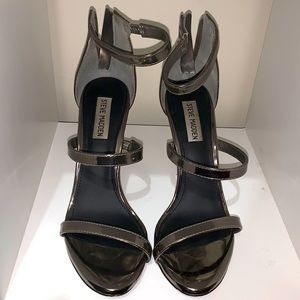 Chrome silver  heels